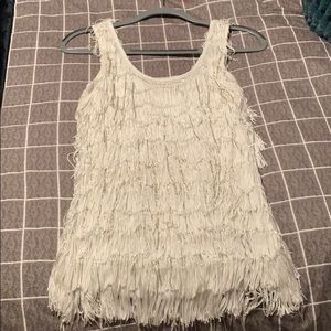 Fringe & Beaded Tank Top | Boston Proper